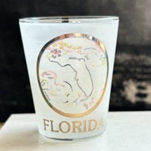 Florida Frosted Map Shot Glass